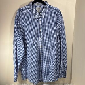 L.L. Bean Blue and White Gingham Shirt